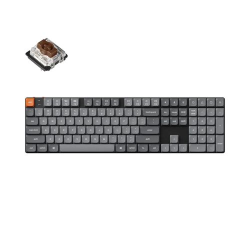 Teclado Mecânico Keychron K5 Max - Wireless, Switch Brown, RGB, Low Profile, Preto - K5M-B3