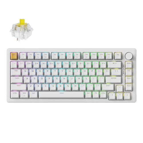 Teclado Mecânico Keychron J2 - Wireless, Banana Switch, RGB, Branco - KJ2-Q4