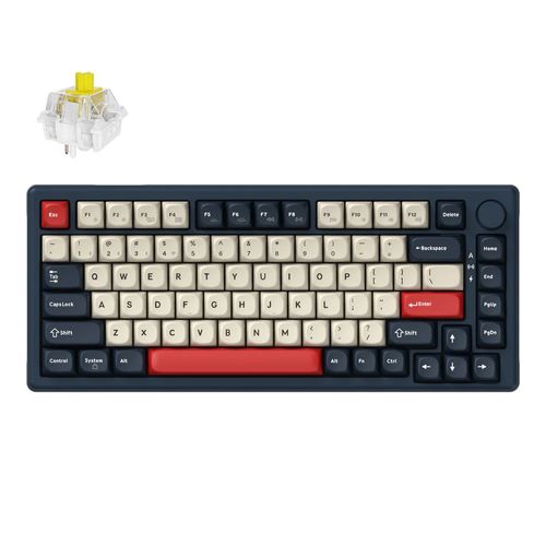 Teclado Mecânico Keychron J2 - Wireless, Banana Switch, RGB, Azul Escuro - KJ2-H4Z