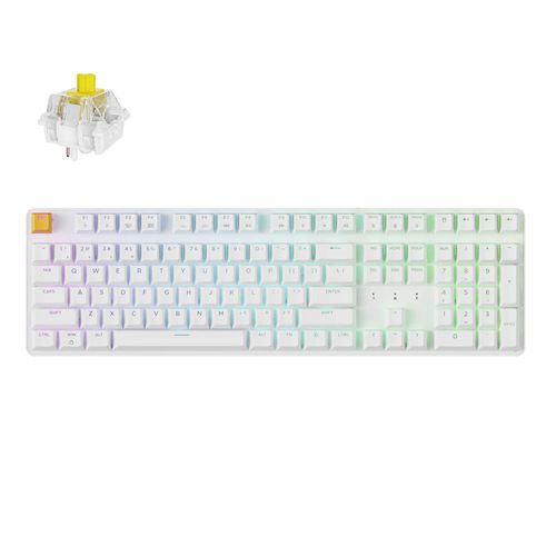 Teclado Mecânico Keychron J5 - Wireless, Banana Switch, RGB, Branco - KJ5-Q4