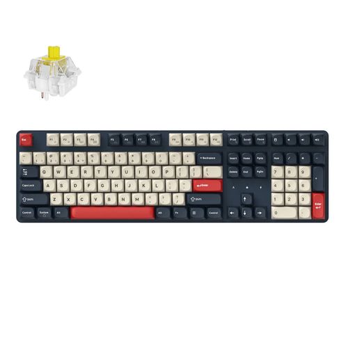 Teclado Mecânico Keychron J5 - Wireless, Banana Switch, RGB, Azul Escuro - KJ5-H4Z