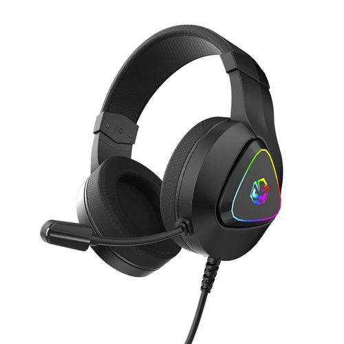 Headset Gamer - PCYES DEFFY BLACK VULCAN (USB, RGB, Driver 50MM) HGDF50BV