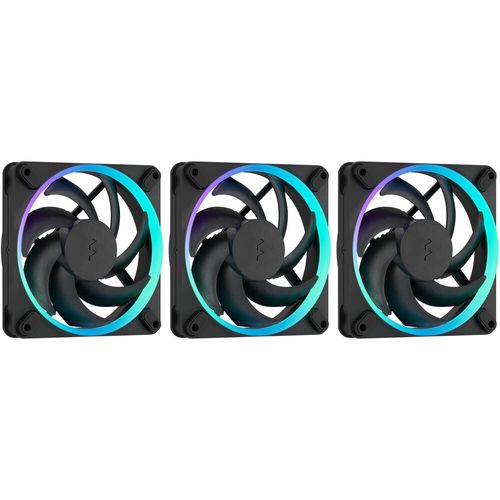 Ventoinha (Cooler) 12cm - Fractal Design - Momentum 12 RGB PWM (Pack c/3 - Preto) - FD-F-MR1-211203