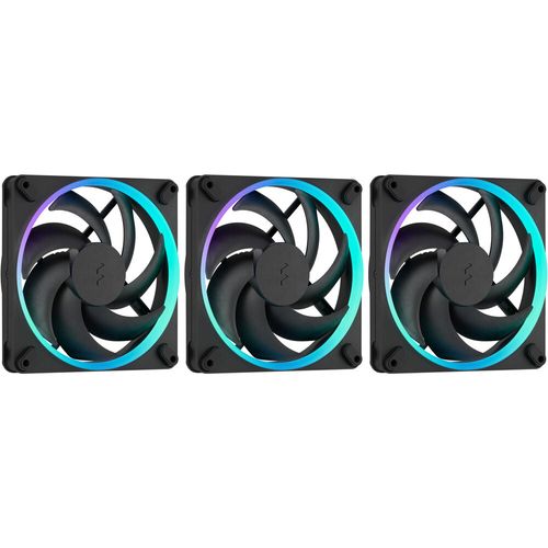 Ventoinha (Cooler) 14cm - Fractal Design - Momentum 14 RGB PWM (Pack c/3 - Preto) - FD-F-MR1-1403