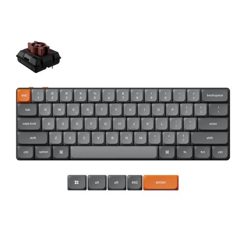 Teclado Mecânico Keychron K9 Max - Wireless, Switch Brown, RGB, Low Profile, Layout 60% - K9M-B3