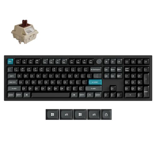 Teclado Mecânico Keychron Q6 Ultra 8K - Wireless, RGB, Layout 100% full-size, Preto - Q6U-M3