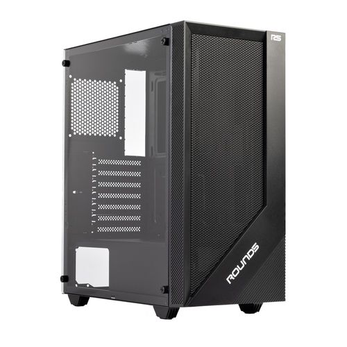 Gabinete Gamer ATX - Round5 Syndra Black (ATX/Aquario/Frente Mesh/Sem fan) Preto