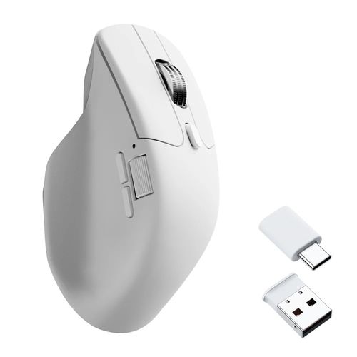 Mouse Ergonômico s/Fio Keychron M6 - Branco - M6S-B72