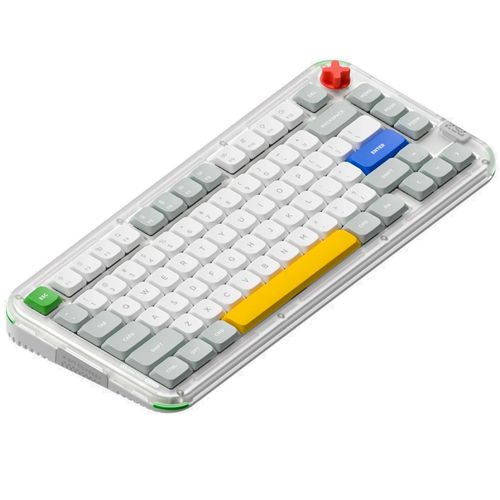 Teclado Mecânico NuPhy Kick75 Red nano - Wireless, Low Profile, RGB, ANSI 75%, Cinza