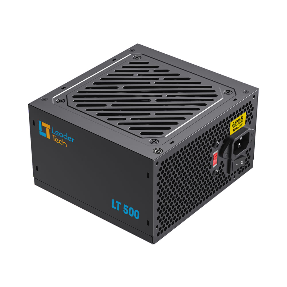 Fonte ATX - 500W - LT-500w com Cabo de Forca - Leadertech - Preto