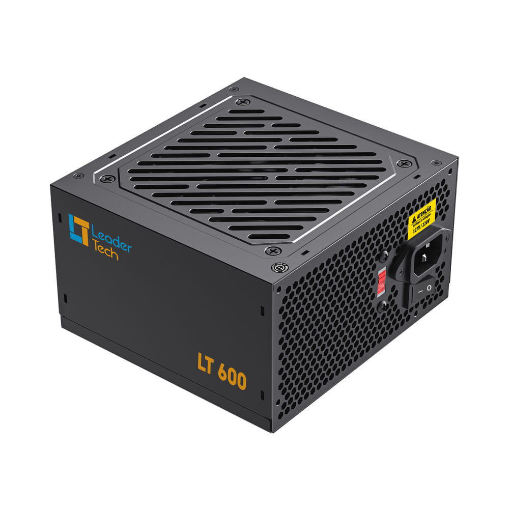 Fonte ATX - 600W - LT-600w com Cabo de Forca - Leadertech - Preto