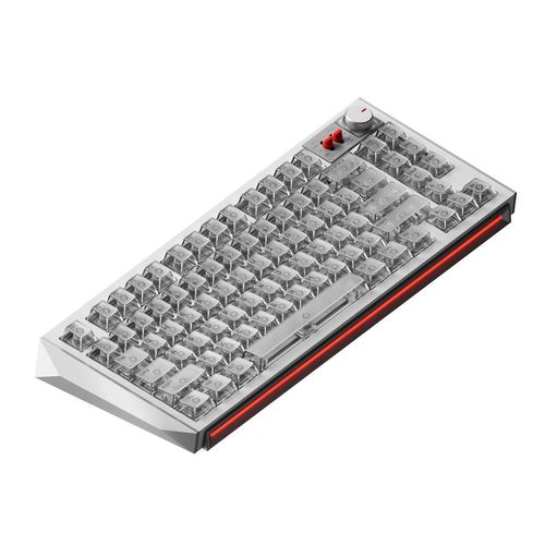 Teclado Magnético Gamer NuPhy Wh80 Magnetic Jade Dragon - (Wireless, High Profile, RGB, ANSI, Branco). - WH80-MAG-JD-BR