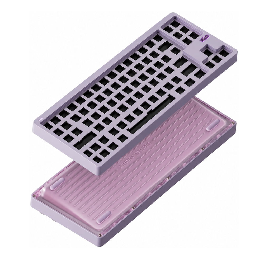 Teclado Mecânico NuPhy Gem80 Tri Mode Keyboardkit - (Sem tecla, sem switch, Wireless, RGB, ANSI, Lilás). - G80-TMK-LI