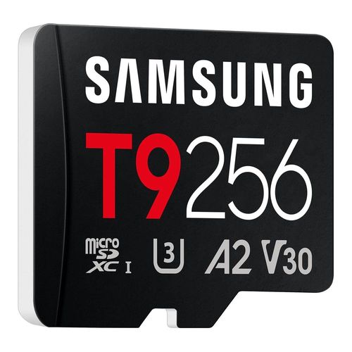Cartão de memória microSDXC 256GB Samsung T9 (UHS-I, 200/130MB/s c/ Adaptador) - MB-MH256T/AM