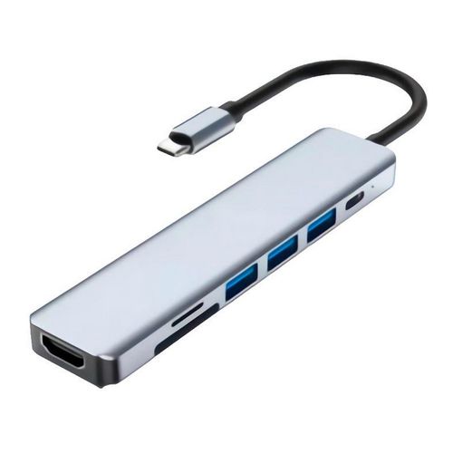 Hub USB-C - 7 portas - 3 USB - USB-C - HDMI - CART - MD9 - 9768